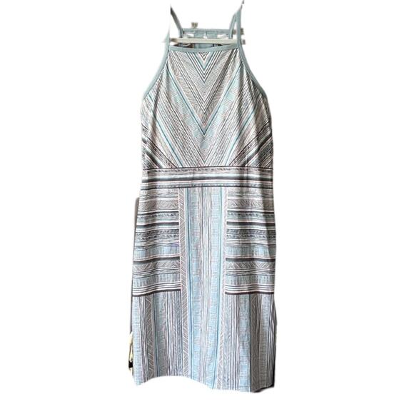 Prana Women's Dresses Prana Ardor Dress Aqua Halter Built in Bra ZZ25 - Picture 2 of 9